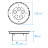 Foco exterior empotrar acero inoxidable  5W